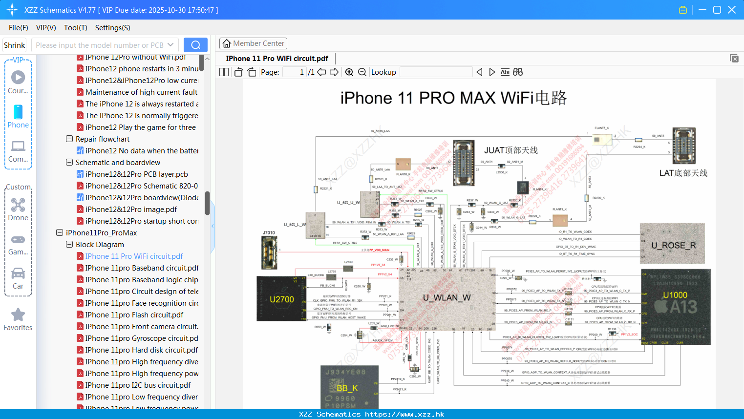IPhone 11 Pro WiFi Circuit